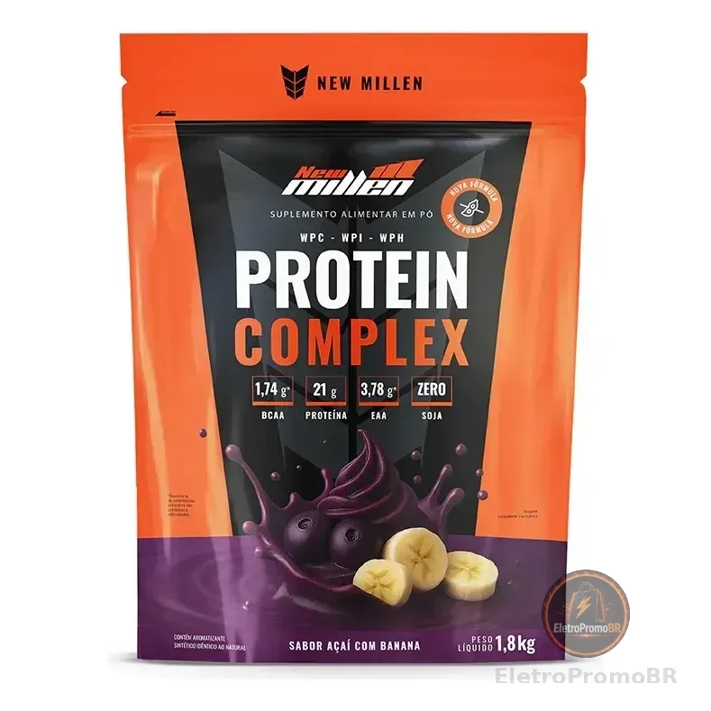 Protein Complex - 1800g - New Millen - Sabor Açaí Com Banana