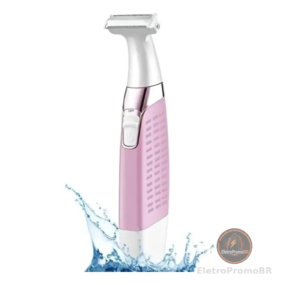 Depilador Elétrico Recarregável Kemei Km-1900 Para Zonas Íntimas Bivolt Rosa 127/220v