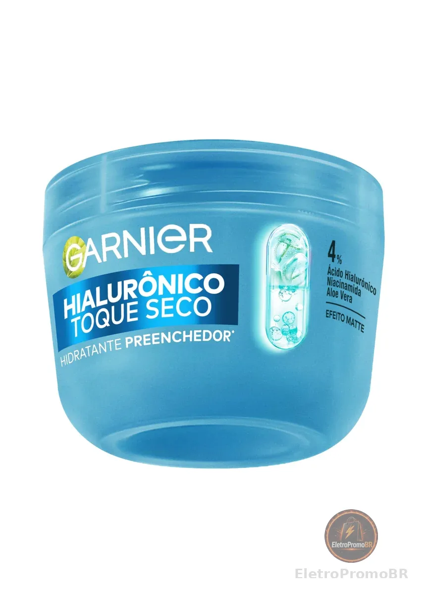 Garnier, Gel Creme Hidratante Facial Preenchedor Toque Seco, com Ácido Hialurônico, Niacinamida e Aloe Vera, Controla a Oleosidade e Uniformiza a Pele, 85g