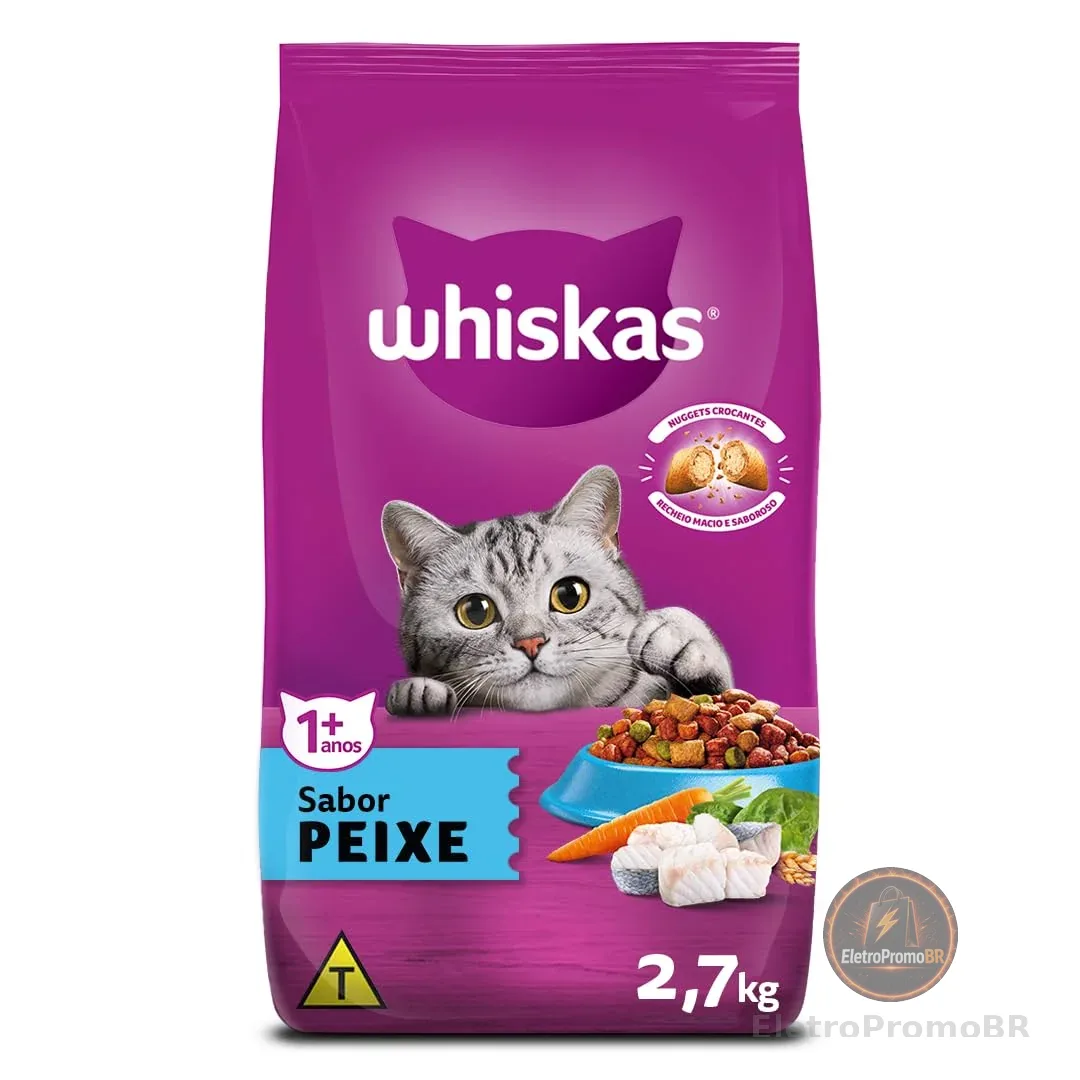 whiskas Ração Whiskas Peixe Gatos Adultos 2 7 Kg