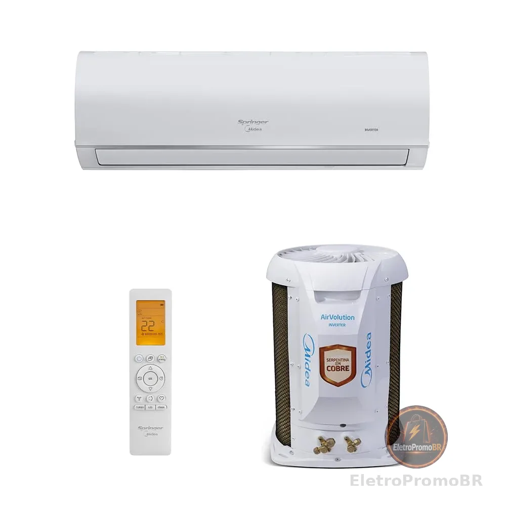 Ar Condicionado Split Hi Wall Inverter Springer Midea Airvolution Connect 12.000 Btus Frio 220v R-32