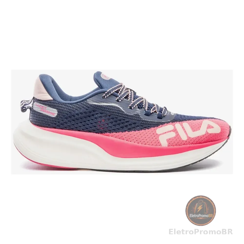 Tênis Fila Racer Speedzone Feminino Corrida E Maratona Marinho/azalea/rose Geométrico 38,0 Br
