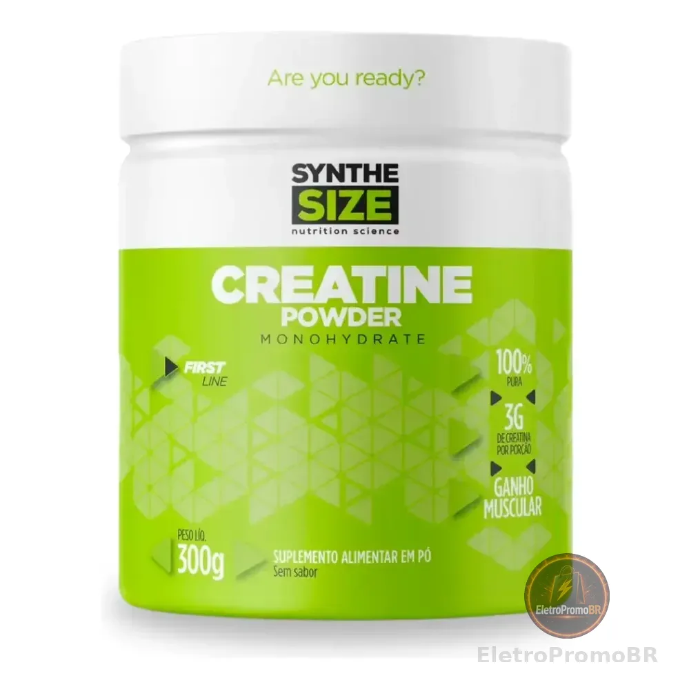 Creatina Monohidratada 100% Pura Pote 300g - Synthesize - Sem Sabor