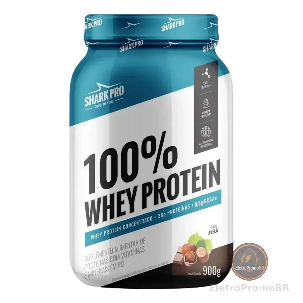 100% Whey Protein Concentrado Grow Soldiers 900g - Shark Pro Sabor Avelã