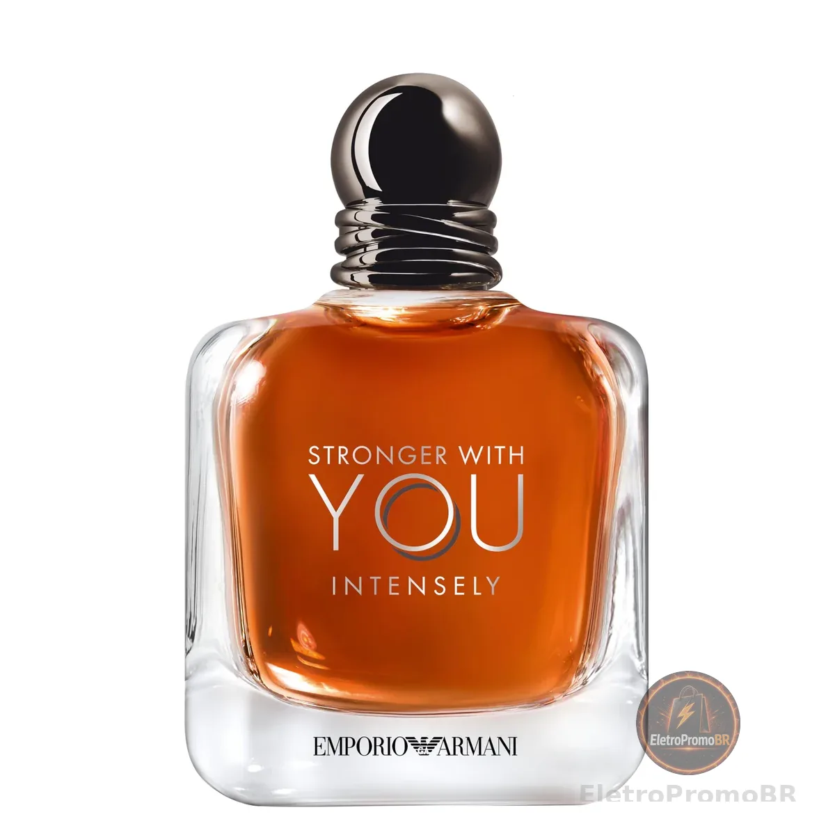 Armani Beauty, Stronger With You Intensely, Giorgio Armani Perfume Masculino EDP, Fragrância Fougère Amadeirada com Notas de Pimenta Rosa, Lavanda, Âmbar e Baunilha Defumada