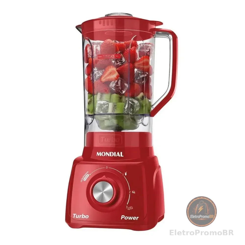 Liquidificador Turbo Power Mondial 550w L-99 Fr Vermelho 220v