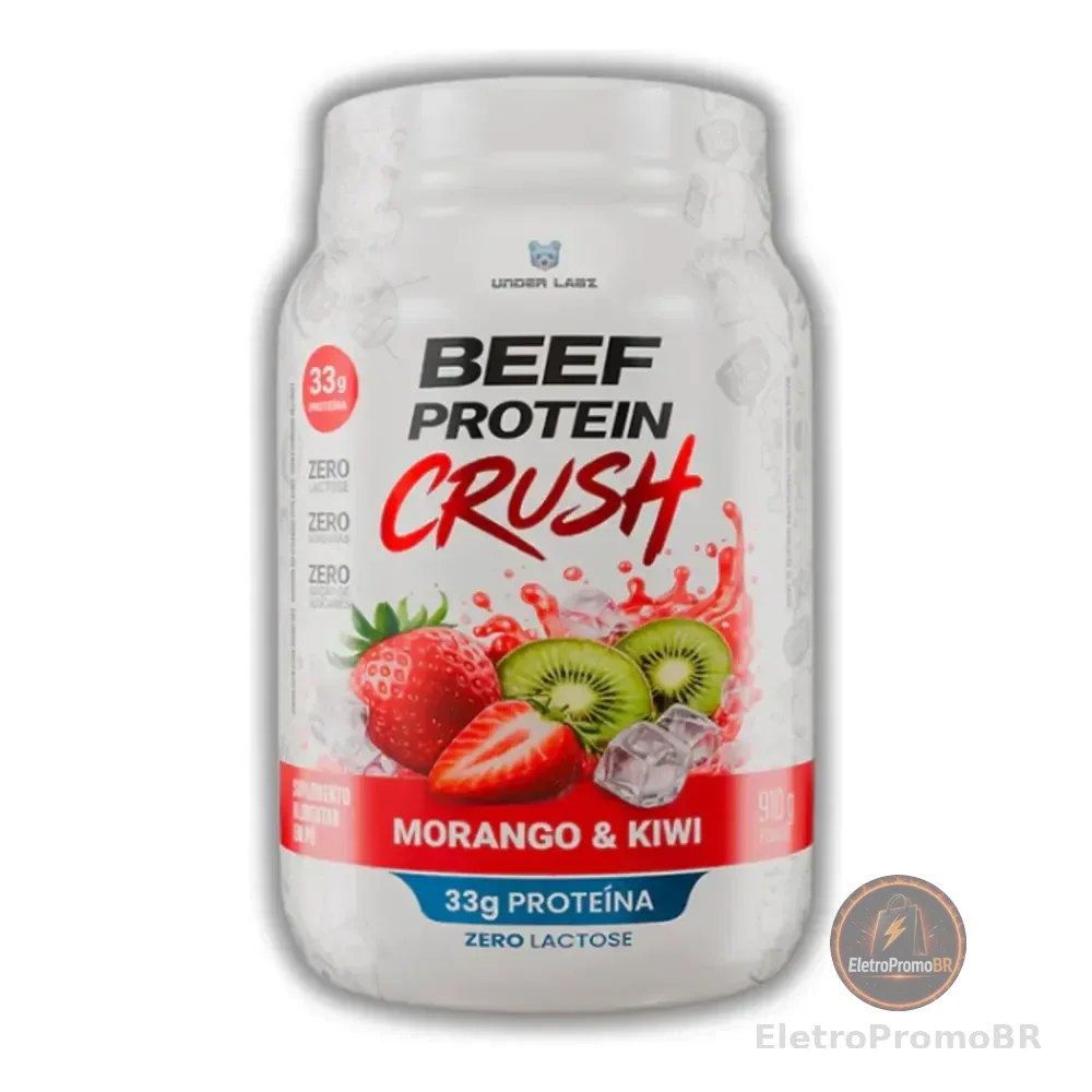 Beef Protein Crush Morango Com Kiwi 910g - Under Labz Morango Com Kiwi