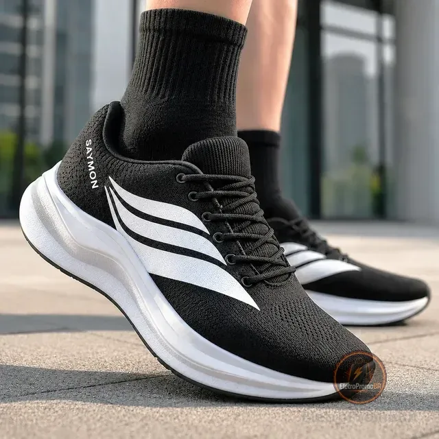 Tênis Academia Caminhada Maculino Feminino Leve Corrida Zero
