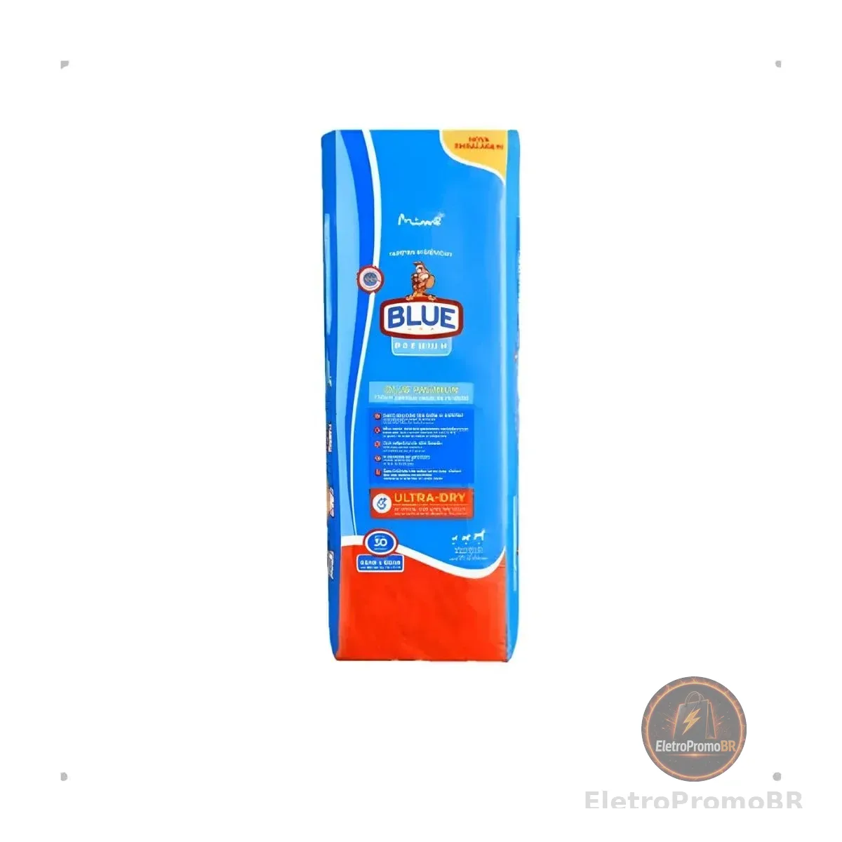 Blue Premium Tapete Higiênico Descartável para Cães, 30 Unidades