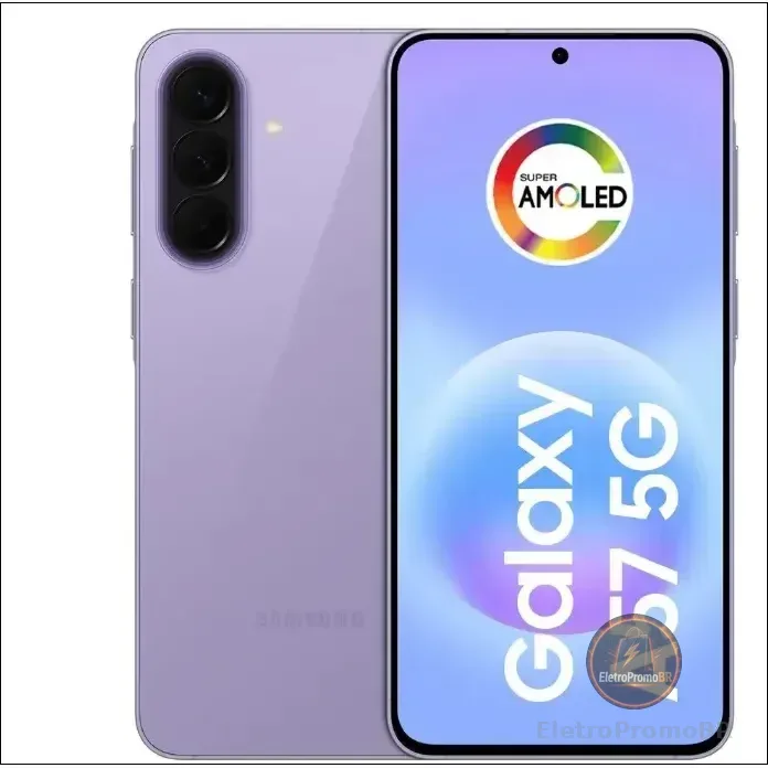 Celular Samsung Galaxy A57 5g 128gb, 8gb Ram, Câmera 50mp, Ip68, Super Amoled 6.7 , Recursos Ai - Lilás
