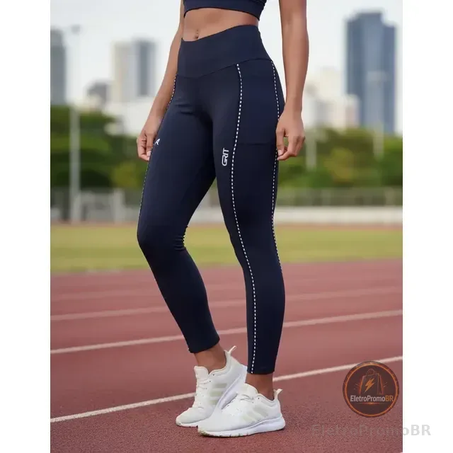 Calça Legging Feminina Corrida Authen C/ 3 Bolsos Original