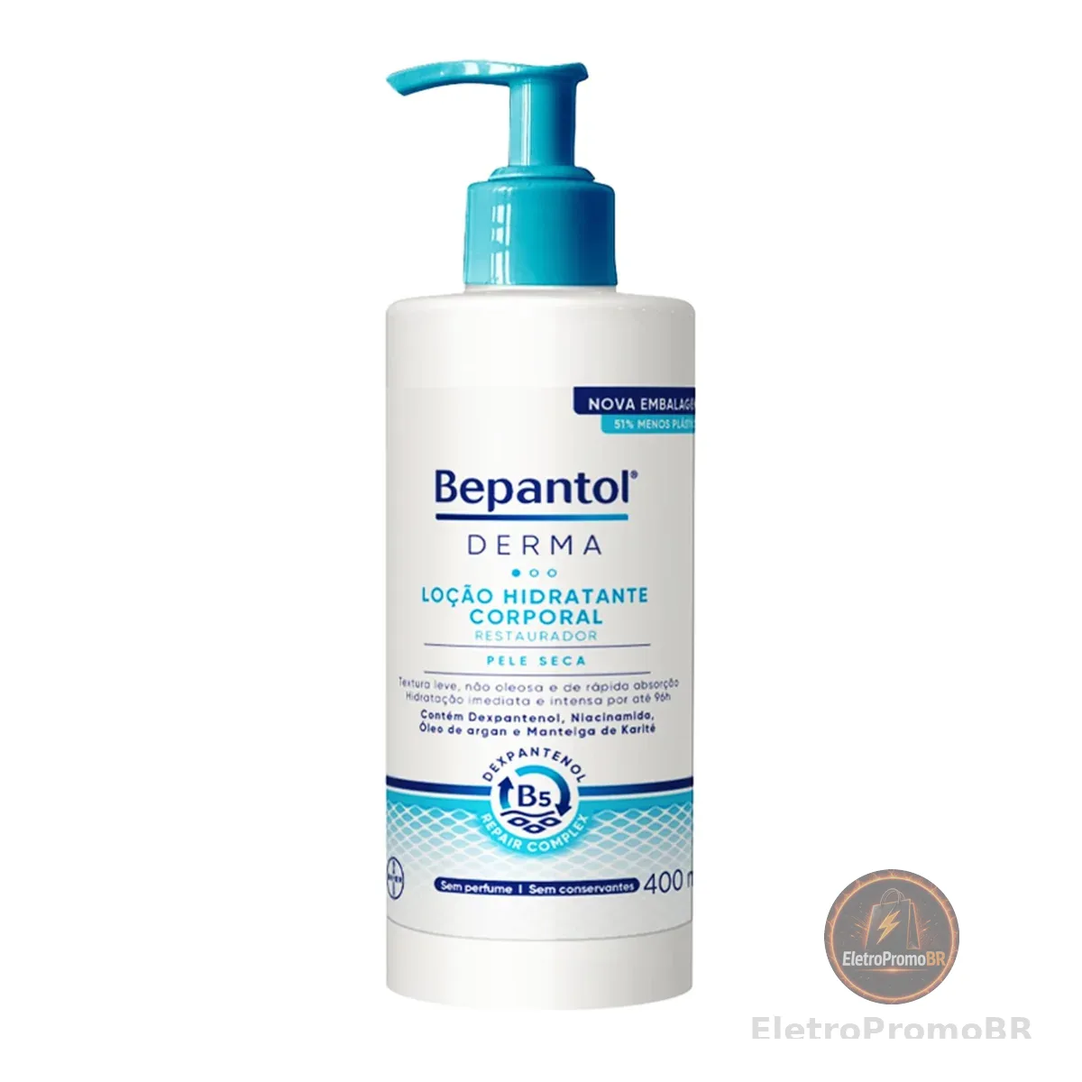 Bepantol Derma Hidratante Corporal Restaurador, Loção para Pele Seca, 400ml
