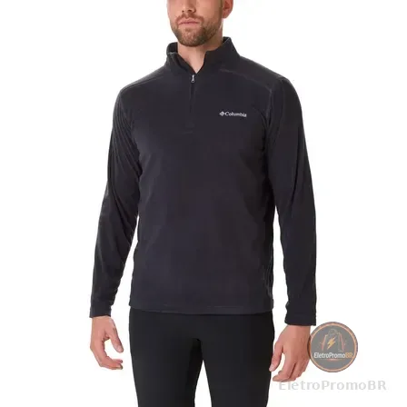 Blusão Fleece Columbia Klamath Range Ii Half Zip Black Eeg