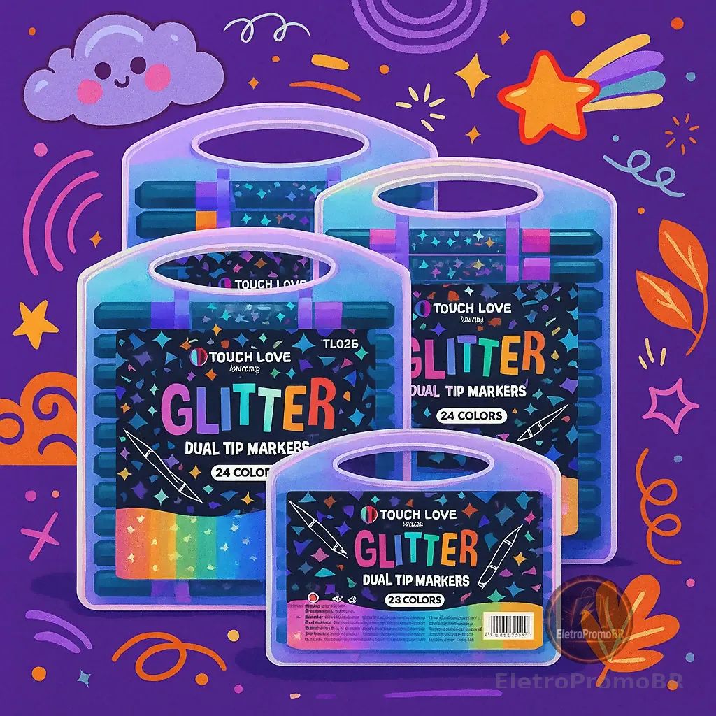 Marcador metálico 12/24/36/48/60 caneta de glitter de cabeça dupla marcador de cabeça dupla brilhante