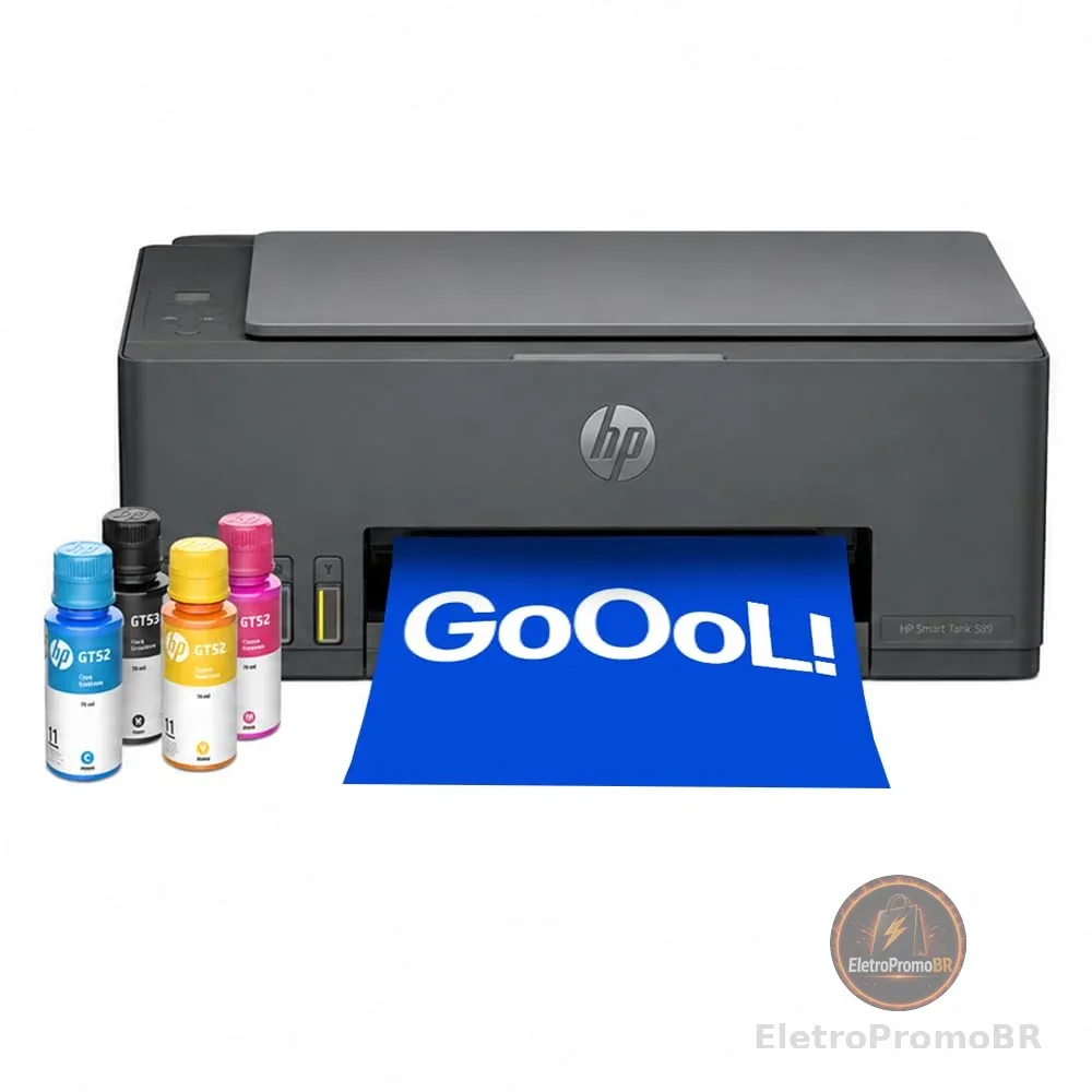 Impressora Multifuncional HP Smart Tank 589 Tanque de Tinta Colorida Wi-Fi, USB - Alta Economia -Copiadora e Scanner (5D1A8A)