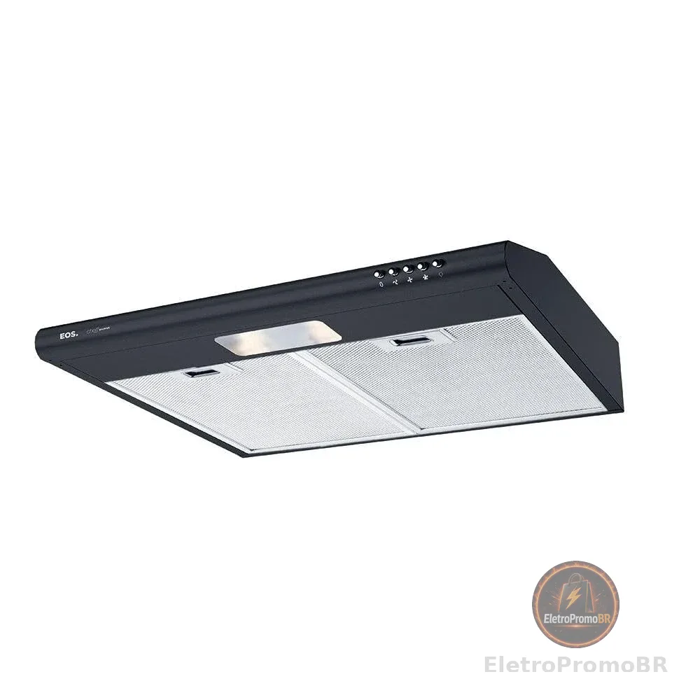 Depurador e Exaustor de Parede EOS 60cm Cheff Gourmet Slim Preto ECO60DP 220V
