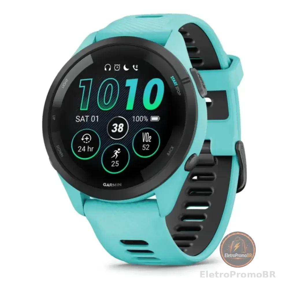 Relógio Garmin Forerunner 265music Com Monitor Cardíaco 46mm