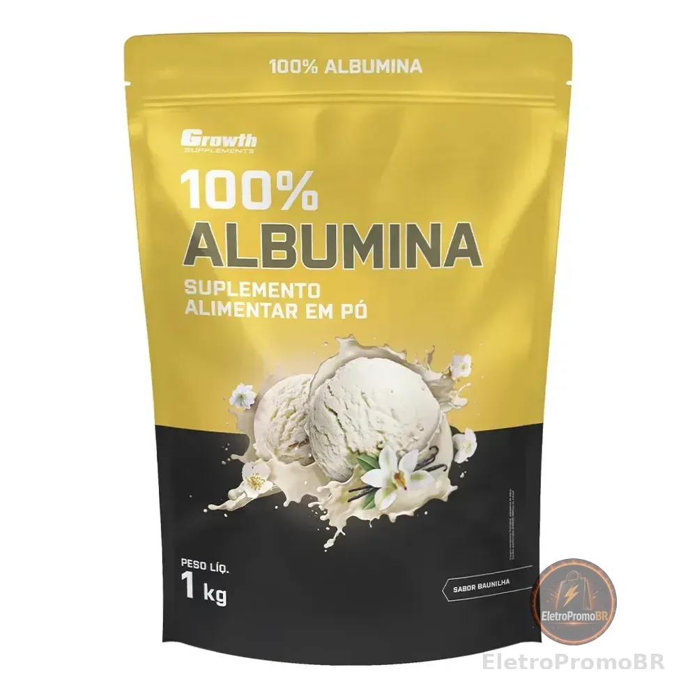 Albumina 1kg Growth Supplements Baunilha