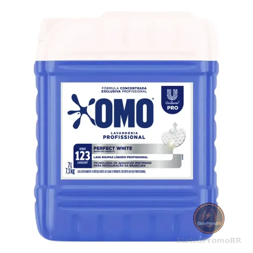 Omo Lava Roupas Líquido Profissional Perfect White 7l