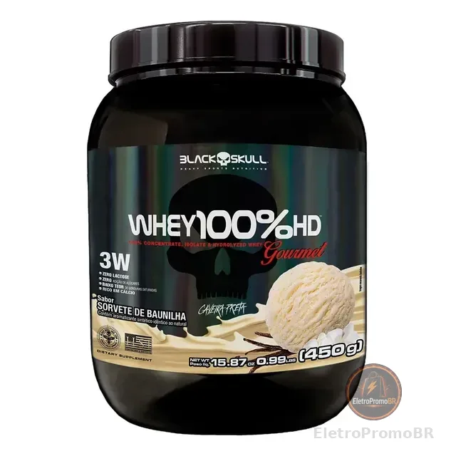 Whey 100%hd Gourmet 450g Black Skull