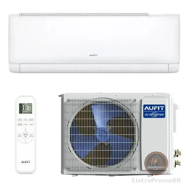 Ar Condicionado Split Hi Wall Inverter Aufit 9.000 Btus Frio R-32. Branco 220v