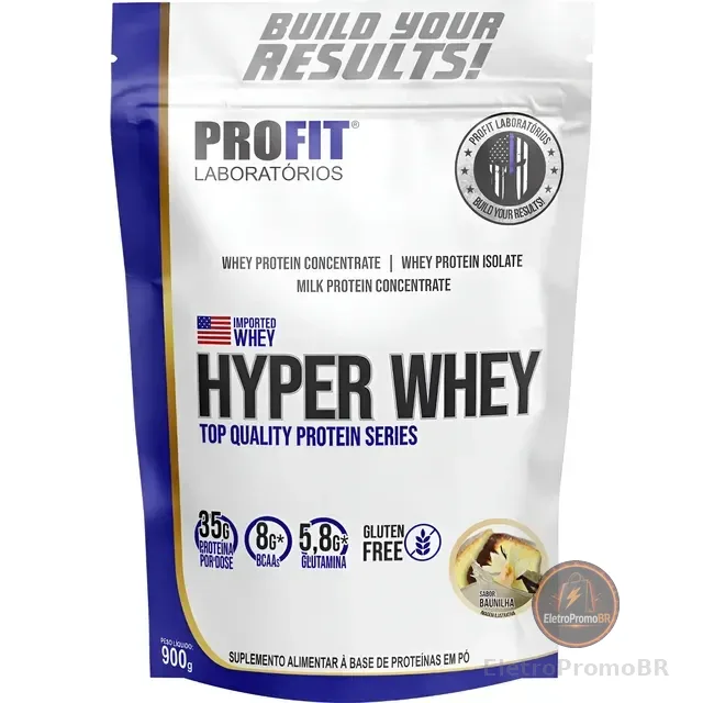 Hyper Whey Glutamina Free Glúten Bcaas Protein Profit Labs