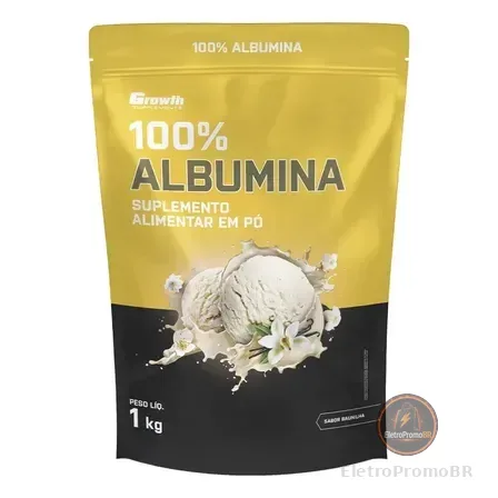 Albumina 1kg Growth Supplements Baunilha