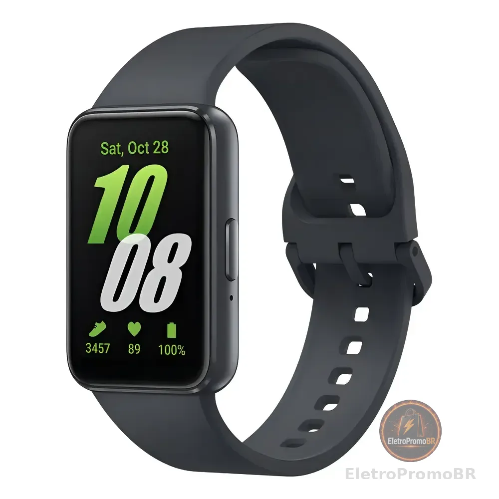 Relógio Smartband Samsung Gal.fit 3 Sm-r390 Grafite Grafite Liso Grafit Cinza-escuro