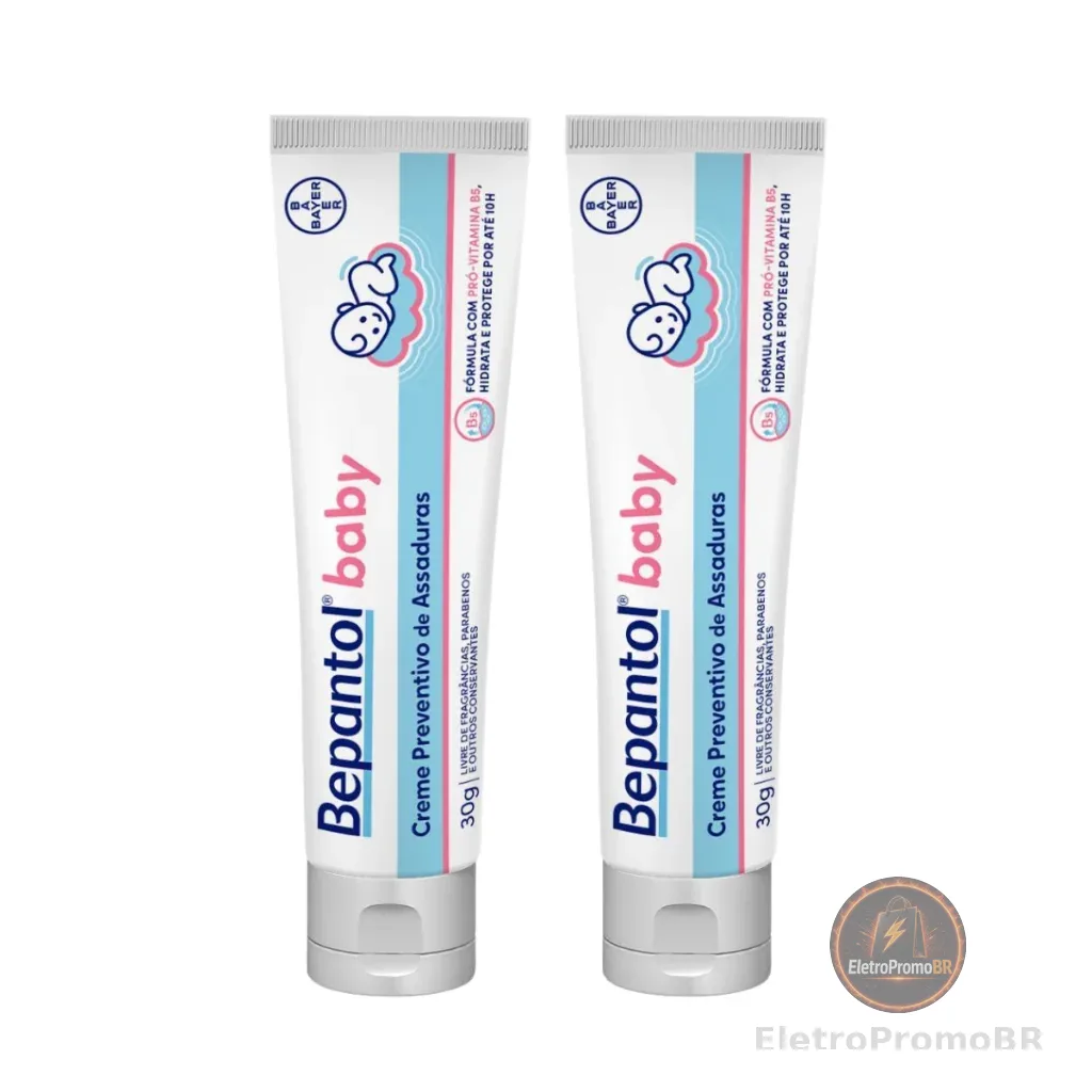 Kit com 2 Cremes Pomada de Assadura 30gr Cada - Bepantol