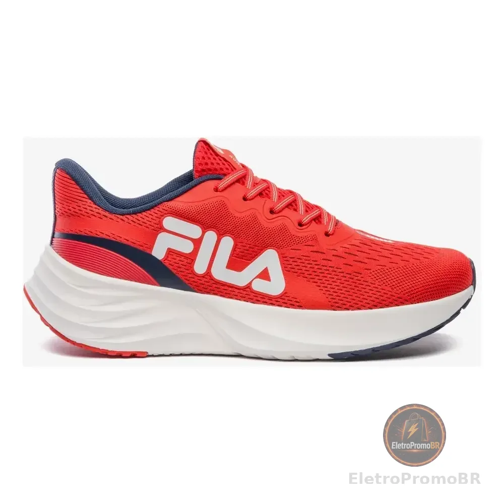 Tênis Masculino Comet 2 Fila Vermelho/marinho/cinza Gelo Lisa 40 Br