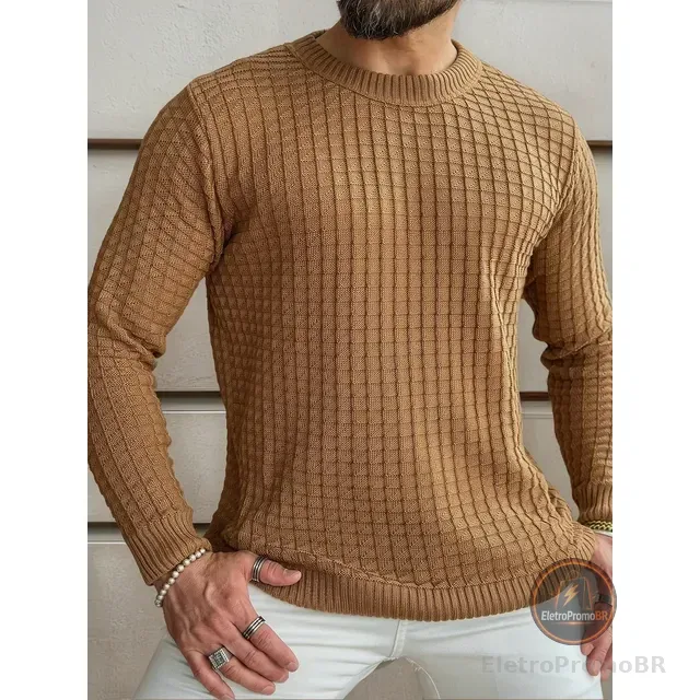 Blusa De Frio Suéter Masculino Lã Tricot