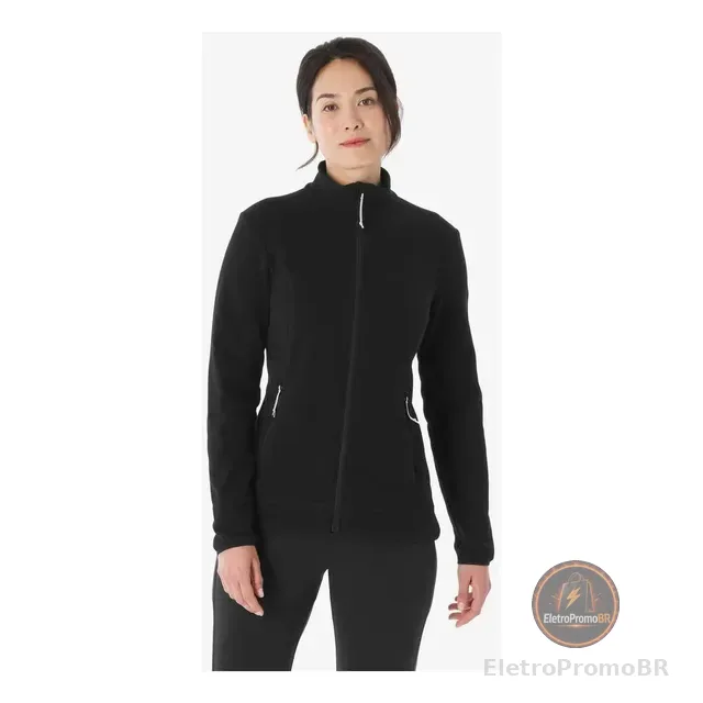 Blusa Fleece Feminina Com Ziper Mh100 Quechua