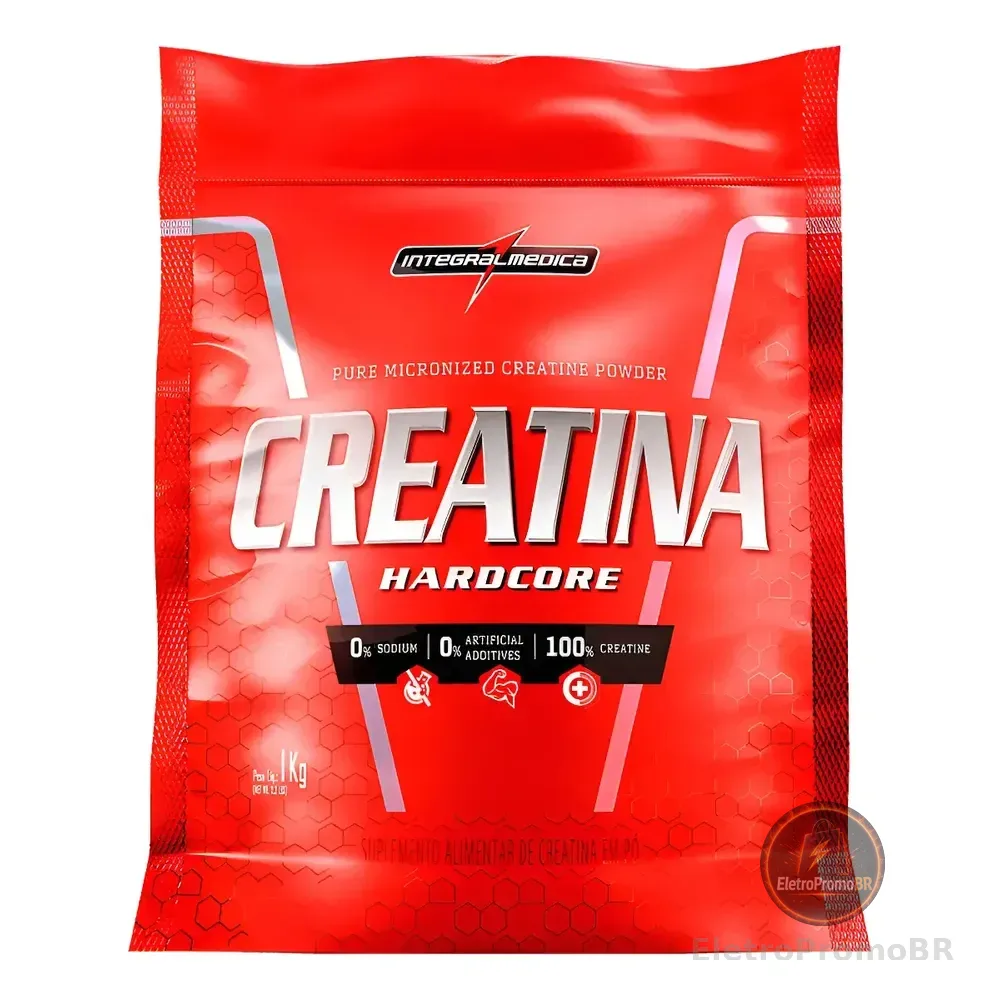 Creatina Hardcore Pouch 1kg Integralmedica Neutro