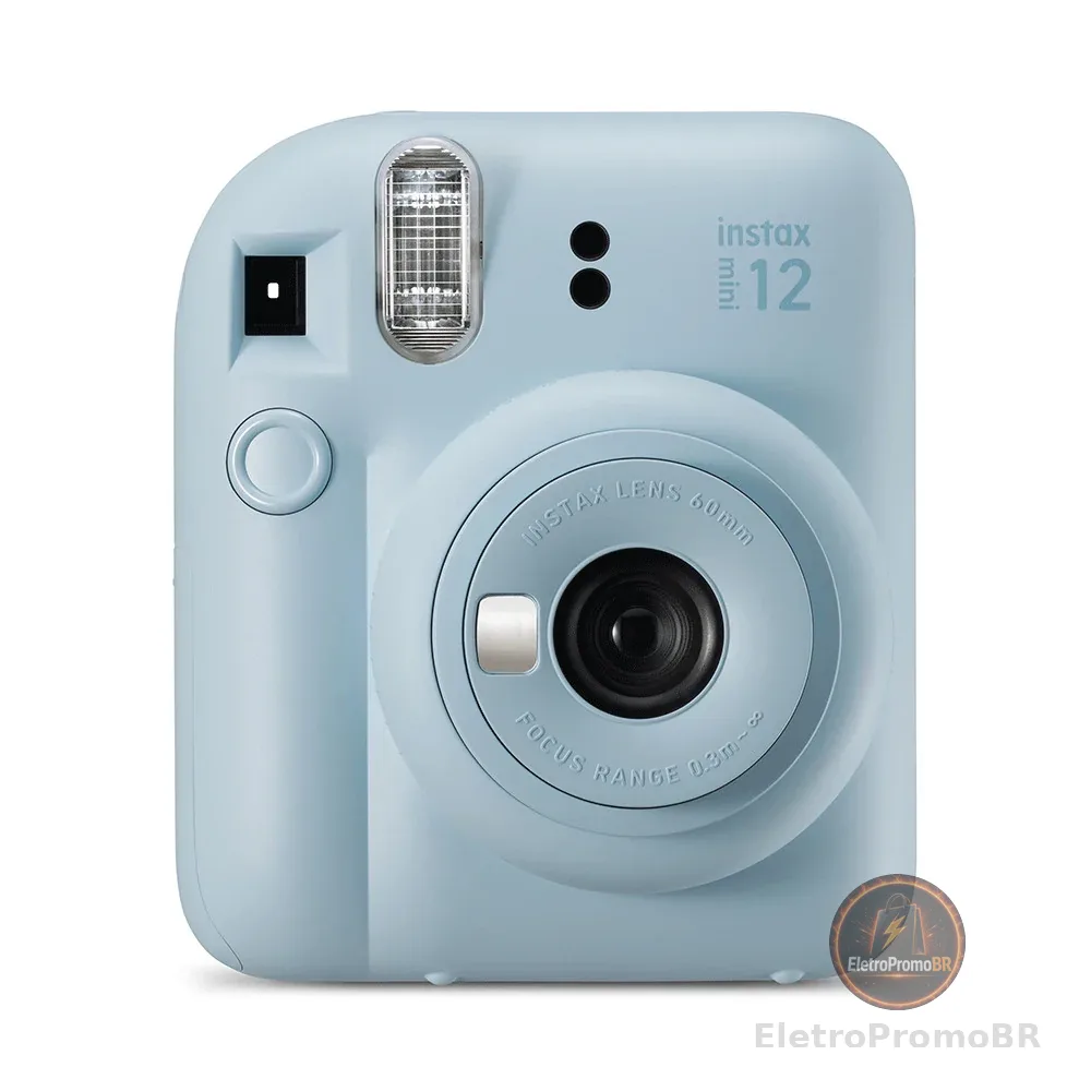 Câmera instantânea Instax Mini 12 800 ISO Azul Candy Fujifilm