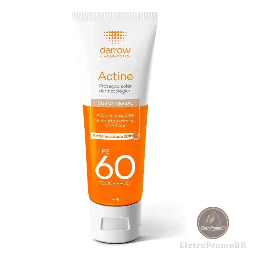 Protetor Solar Cor Universal Fps60 Antioleosidade Actine 40g