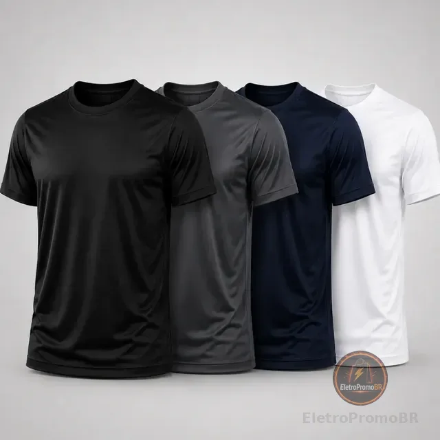 Kit 4 Camiseta Dry Fit Masculina Academia Caminhada Basica