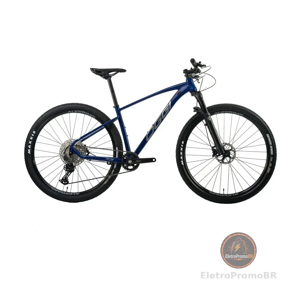 Mountain Bike Oggi Big Wheel 7.3 Aro 29 C/ Shimano Deore 12 Velocidades, Freio A Disco Hidráulico E Suspensão Manitou Markhor Azul 15