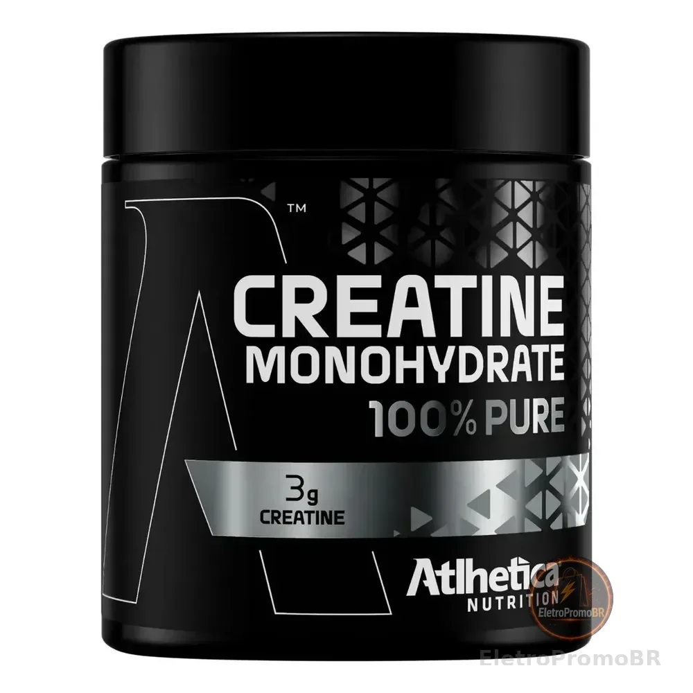 Creatina 100% Pura Atlhetica 200g Suplemento Monohidratado Sem Sabor Sem Sabor