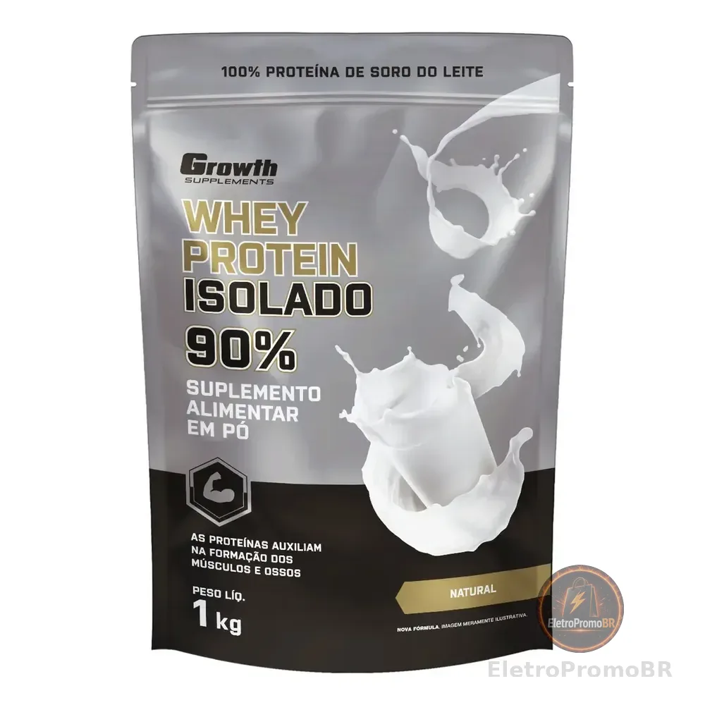 Whey Protein Isolado 1kg Growth Supplements - Natural