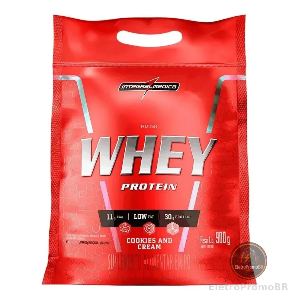 Whey Protein Nutri Isolado Conc Cookie 900g Integralmedica Sabor Cookies Biscoitos