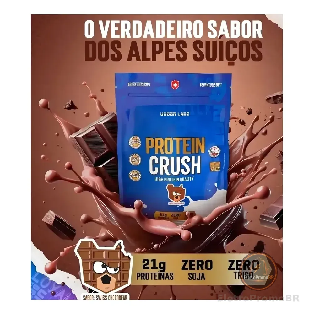 Whey Protein Crush Refil C/900g Under Labz Sabor Chocobear Chocobear