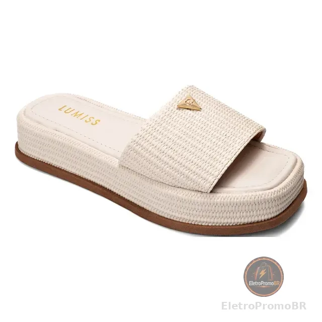 Sandália Tamanco Feminino Flatform Confortável Juta