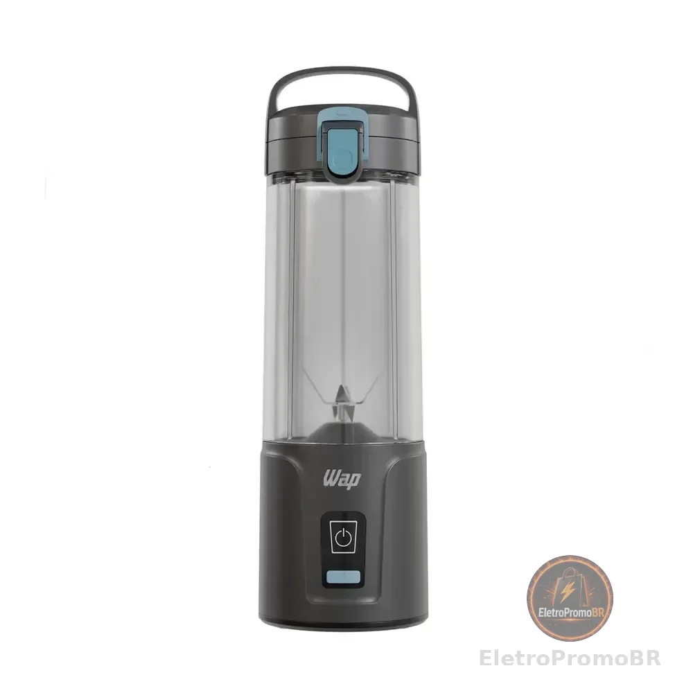 Liquidificador Portátil Wap Blender Move 500ml Sem Fio Cinza 127/220v