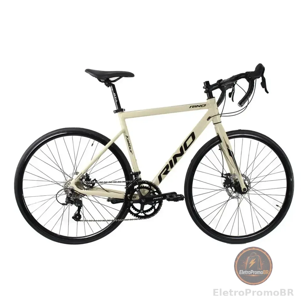 Bicicleta Aro 700 Rino Speed Gaya Aluminio 2x9v Disc Cor Bege Tamanho Do Quadro 51 Cm