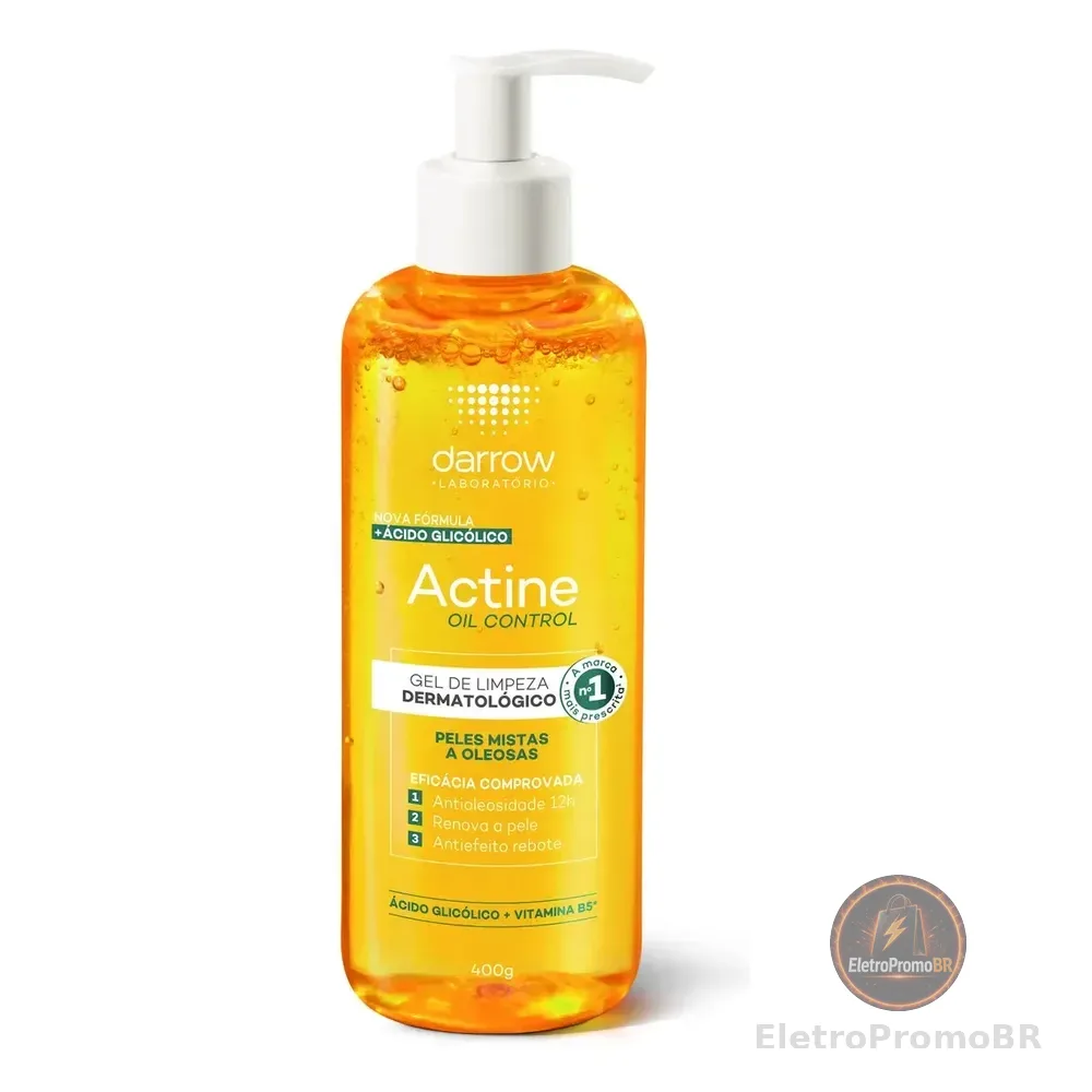 Gel De Limpeza Facial Darrow Actine Oil Control Pele Mista Oleosa 400g Todo Tipo De Pele Dia/noite