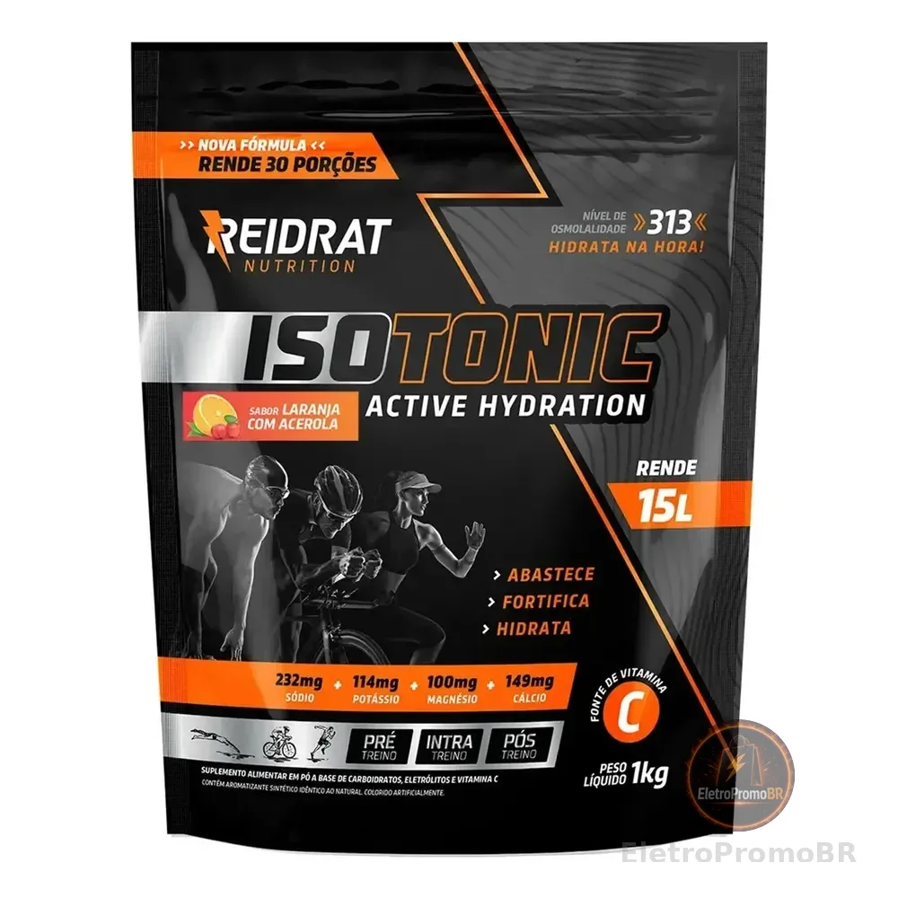 1kg Isotonico Pouch Reidrat Hidroeletrolítico Rende 15lts