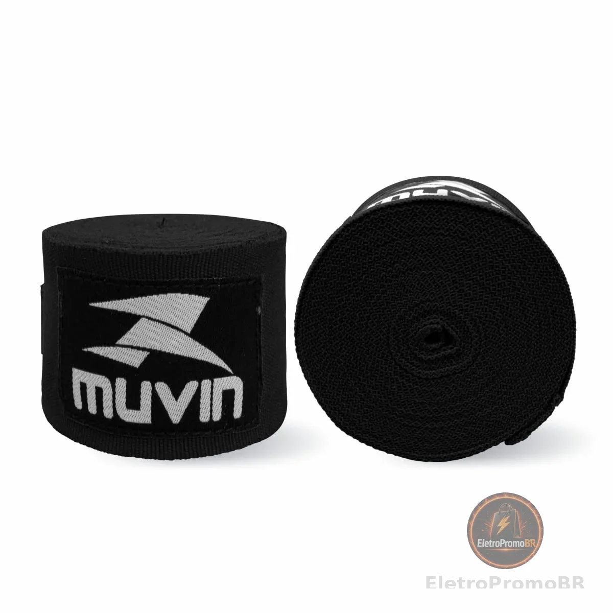Bandagem Elástica Muvin 5 Metros Com Fechamento em Fecho de Contato e Alça Para Polegar - Atadura de Proteção Para Mãos e Punhos - Faixa de Boxe - Muay Thai - MMA - Artes Marciais - Treino - Unissex