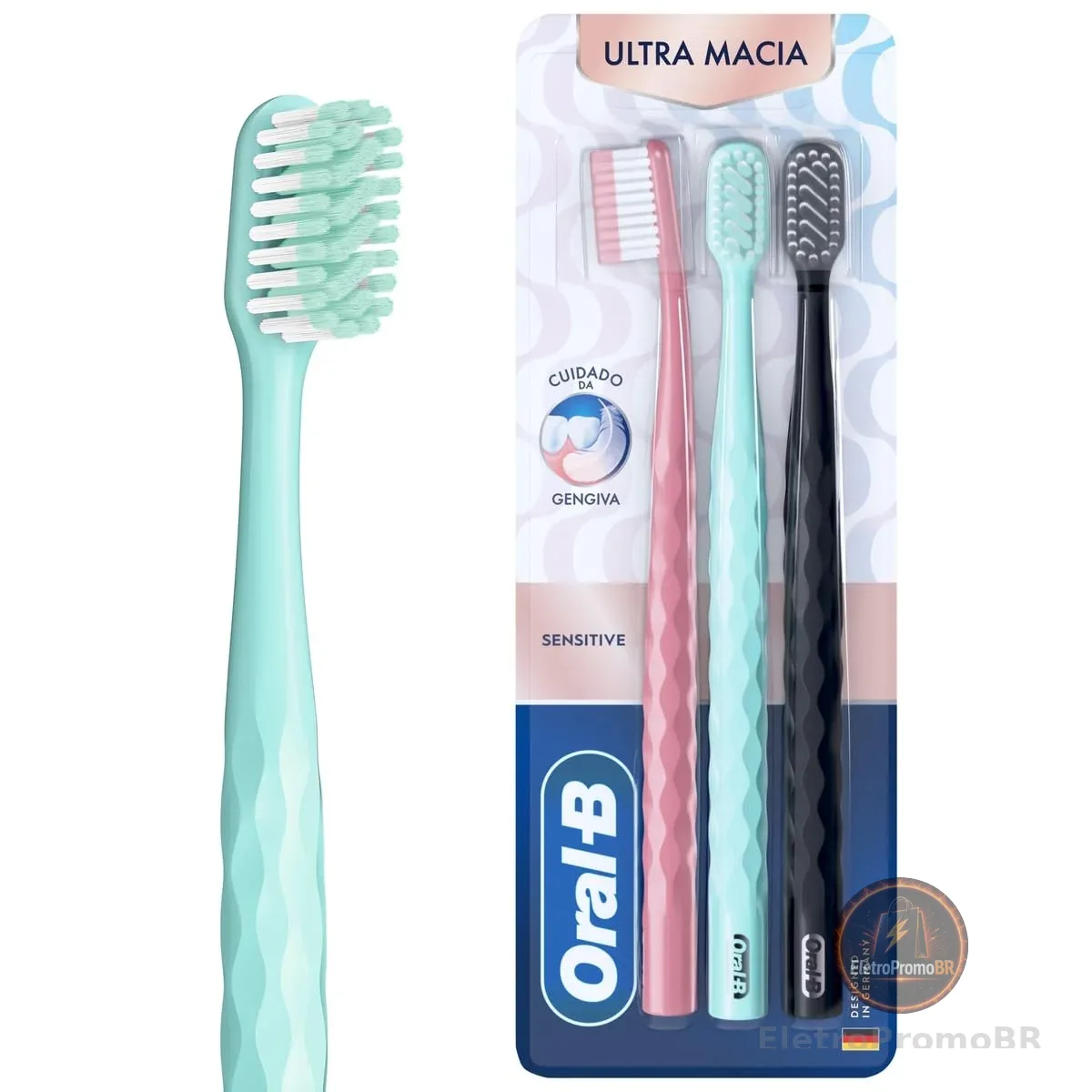 Oral B Iconic Premium, escova de dentes, 3 unidades
