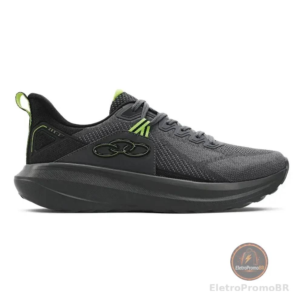 Tênis Masculino Zex 2 Olympikus Chumbo/preto Lisa 37 Br