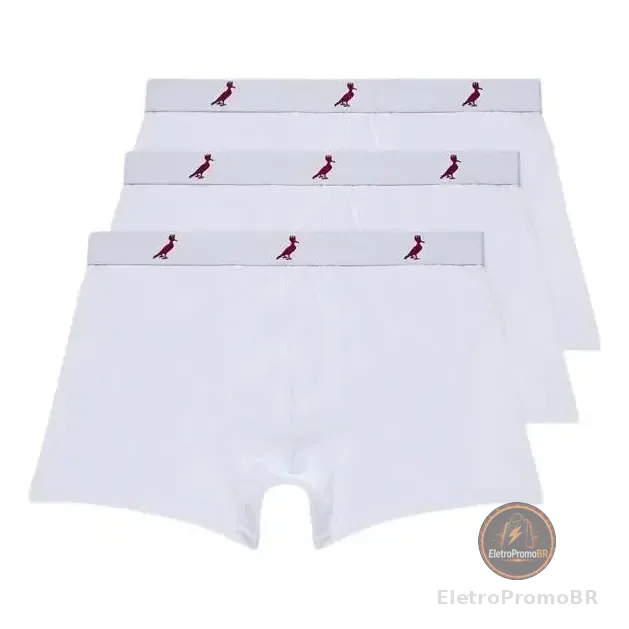 Kit 3 Cuecas Boxer Algodão Reserva